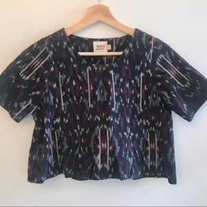 Take 50% Off MATA TRADERS| Boxy Fit Crop Top